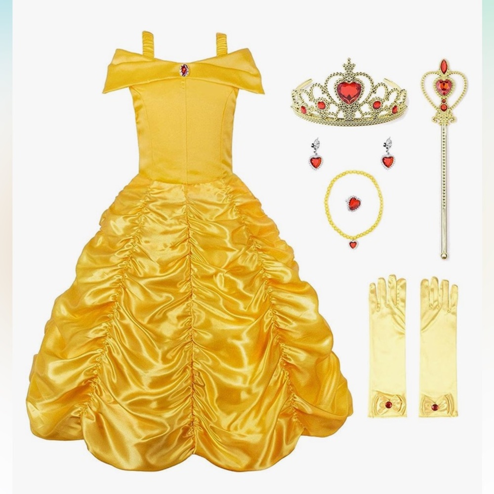 Princess Dress Off Shoulder Layered Costume for Little Girl